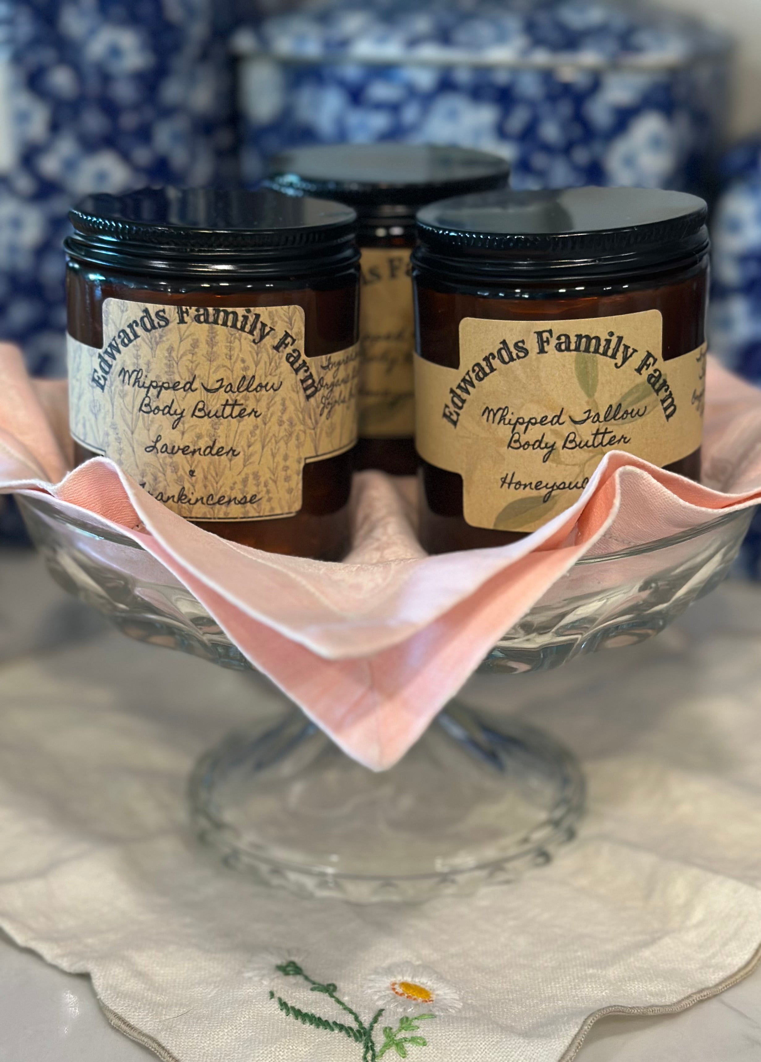 Whipped Tallow Body Butter-Lavender & Frankincense or Honeysuckle